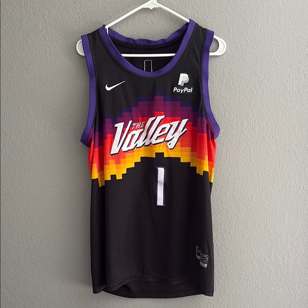 Booker Black and Multicolor Basketball Jersey